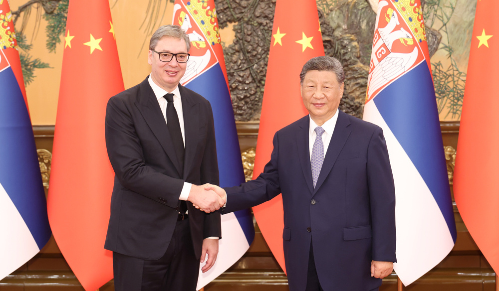 習近平會見塞爾維亞總統(tǒng)武契奇